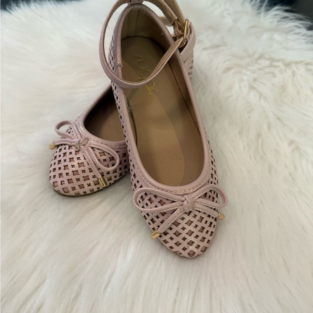 Sugar Pink Kids Dress Shoes with Bow